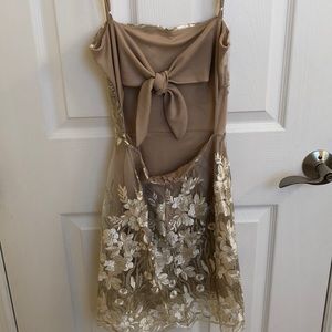 moira floral embroidered dress in navy